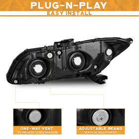WEELMOTO side profile of left and right assemblies showing mounting points