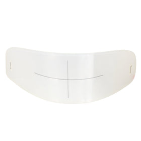 WeePro clear visor insert front view showing clean fit and improved visibility