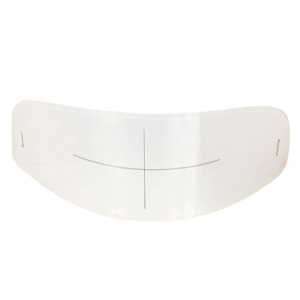 WeePro clear visor insert front view showing clean fit and improved visibility