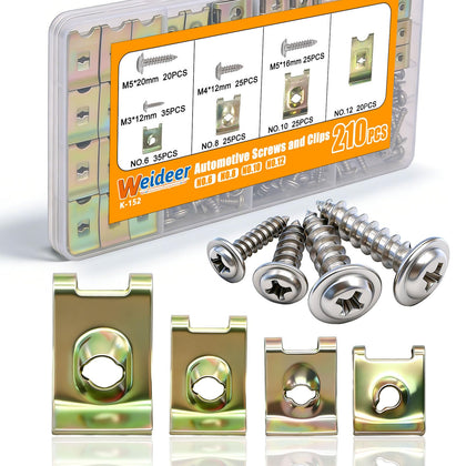 weideer front packaging showing organized 210-piece kit and clear lid for quick access