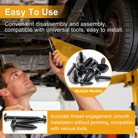 weideer screw being installed into fender liner demonstrating quick secure fastening
