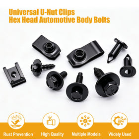 weideer detailed view of U-nut clip showing secure panel grip benefit