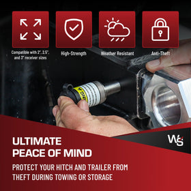 Weigh Safe close-up of lock head and key slot for theft deterrence
