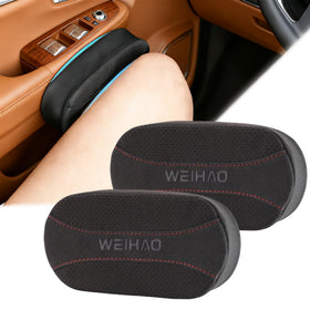 WEIHAO front view showing pair of black suede knee cushions and compact design for fast comfort