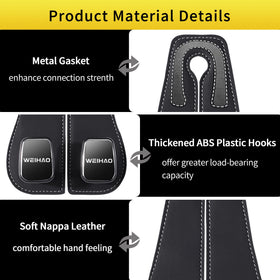 WEIHAO hooks in use holding a purse and jacket to keep car floor tidy