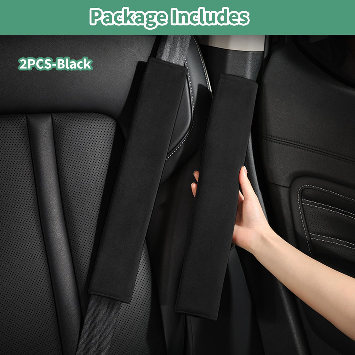 WEIHAO seat belt covers in family car showing enhanced passenger comfort