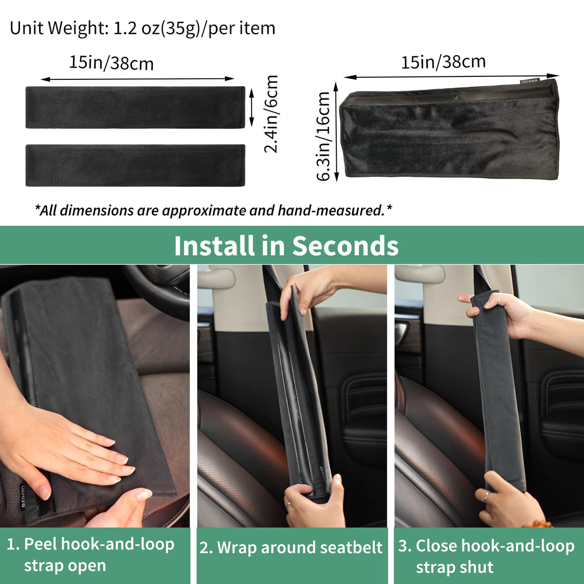 WEIHAO 15-inch length shown beside ruler for accurate size fit