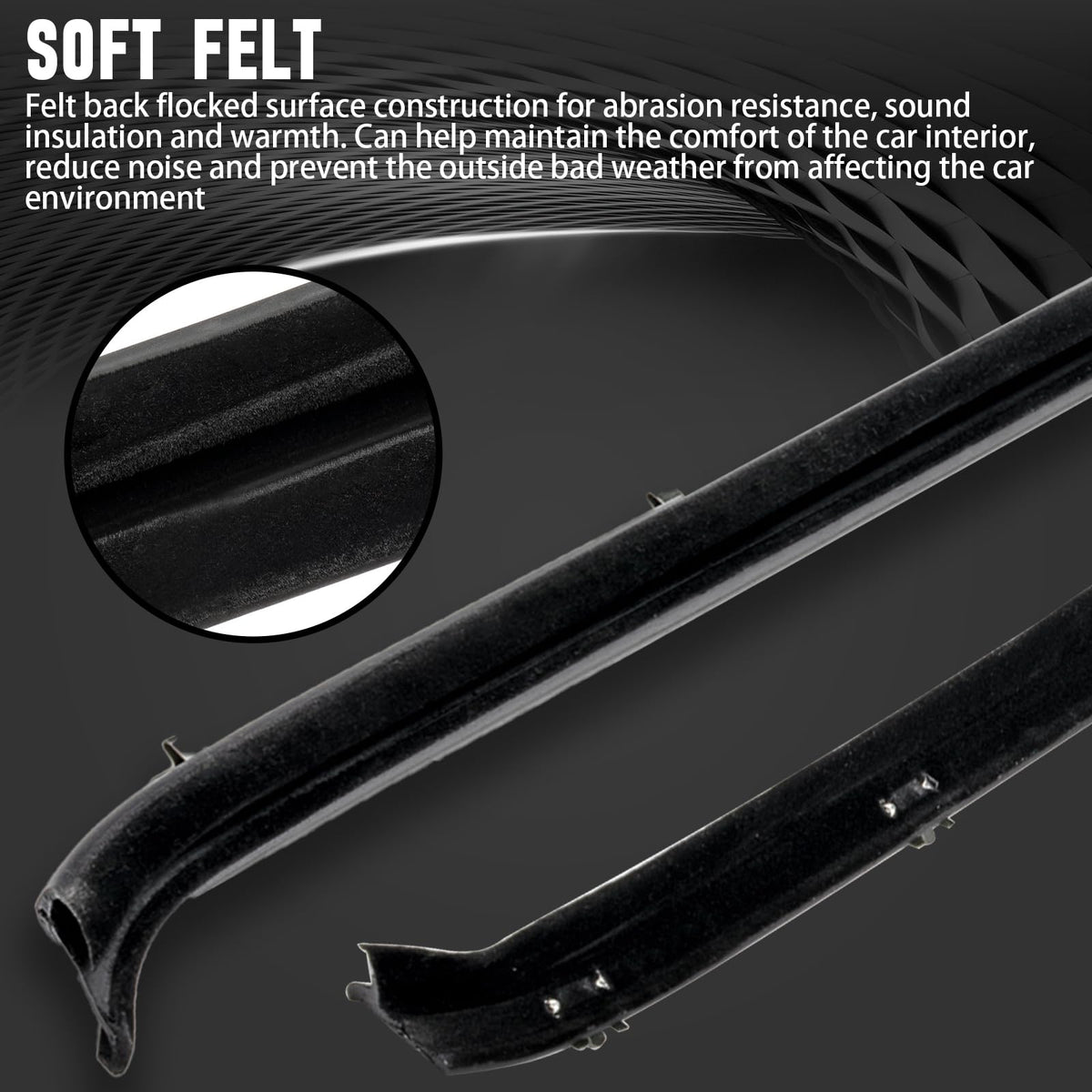 WEILEITE window sweep rubber edge texture improving glass wiping performance