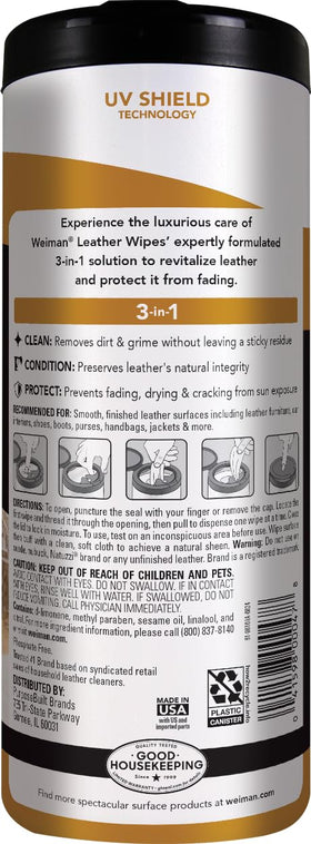Weiman wipe texture close-up demonstrating gentle cleaning and conditioning