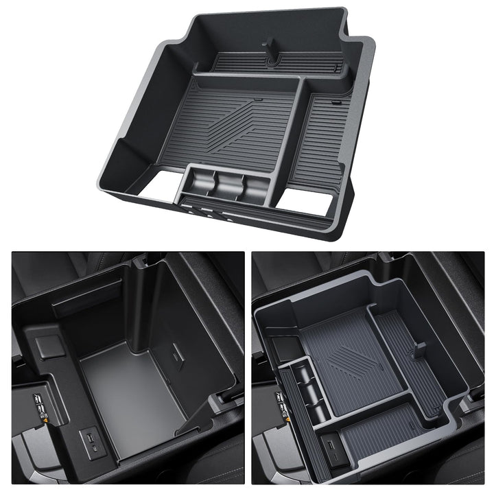 WEIPIN center console front view showing clean organization and easy access