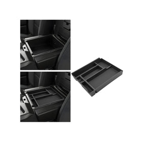 WEIPIN front view of center console tray showing neat storage benefit