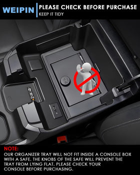 WEIPIN angled view in truck console highlighting precise factory-style fit