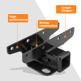 WeiSen hitch underbody mounting detail demonstrating bolt-on installation benefit