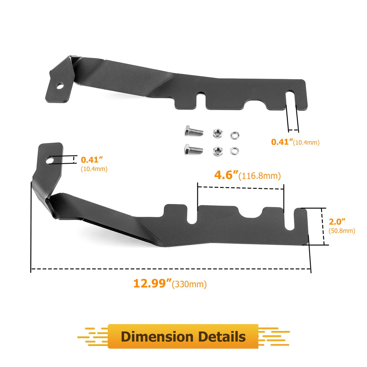 WeiSen side profile of bracket highlighting low-profile mounting advantage