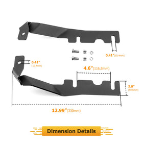 WeiSen side profile of bracket highlighting low-profile mounting advantage