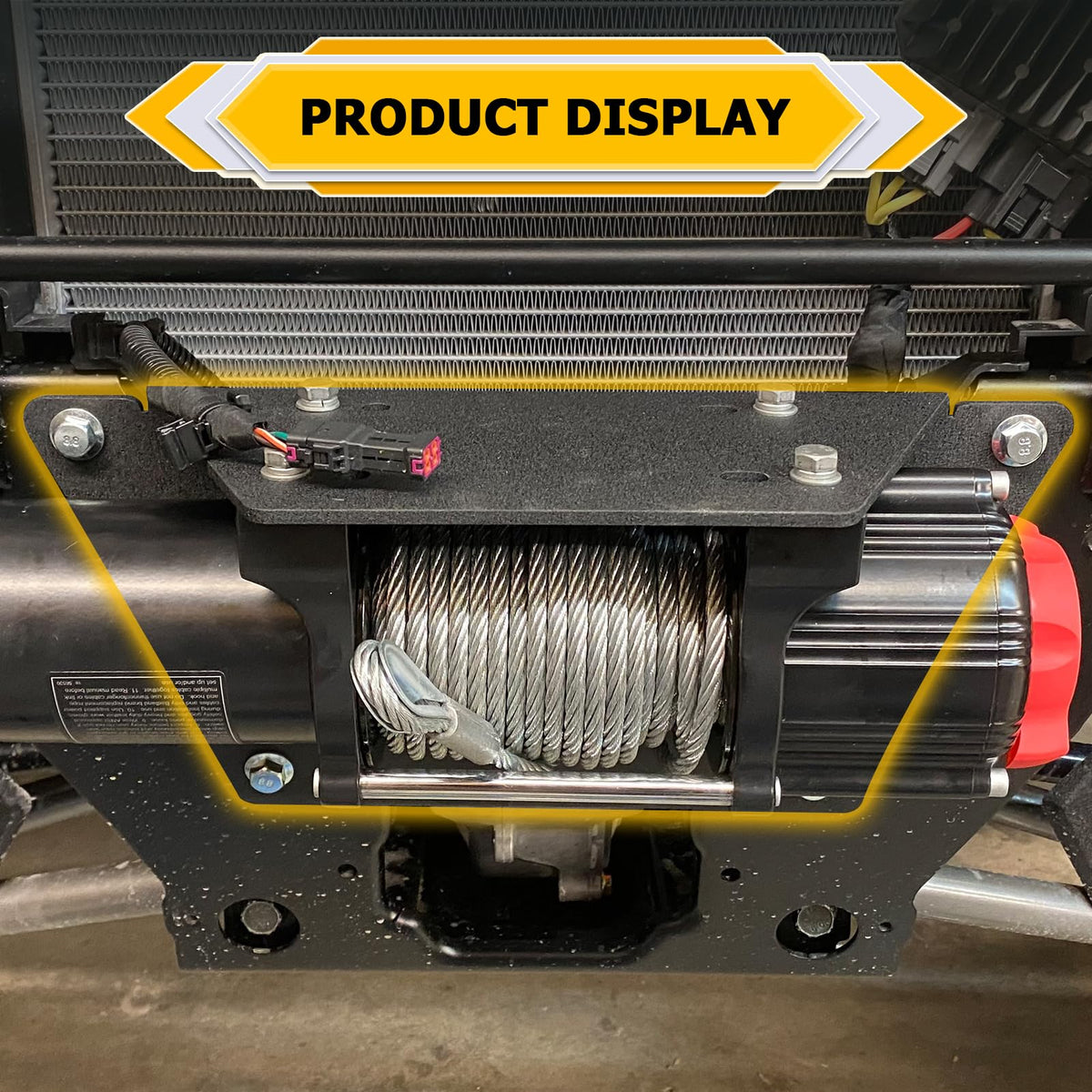 WeiSen mounted plate with roller fairlead showing smooth rope guidance benefit