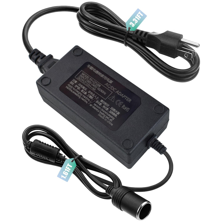 Weishuo front view of converter showing cigarette lighter socket and LED indicator for easy power status