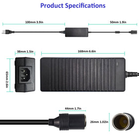 Weishuo powering a portable car refrigerator from a wall outlet showing convenience benefit