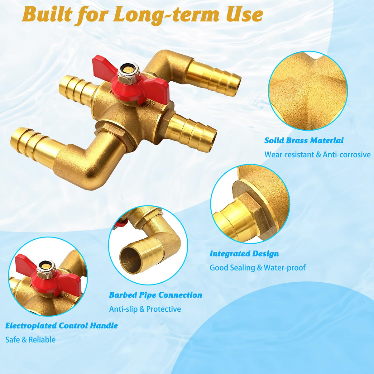 weiwei hose barb close-up highlighting anti-slip design and secure sealing