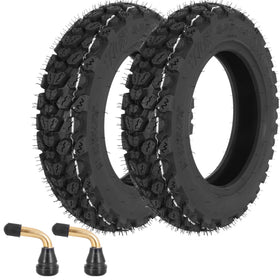 WEIYINGSI front view of 3.50-10 2-pack showing tread and profile, for easy selection