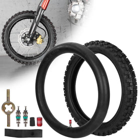 WEIYINGSI front tire overview showing full 60/100-14 profile and durable sidewalls for reliable handling