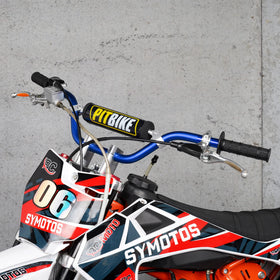 WEIYINGSI handlebar mounted on a pit bike showing fitment and riding readiness benefit