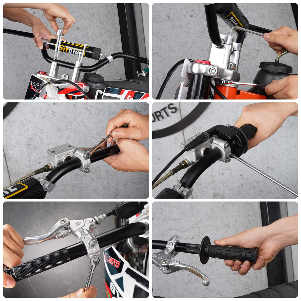 WEIYINGSI handlebar installed on pit bike demonstrating fitment and improved control benefit.