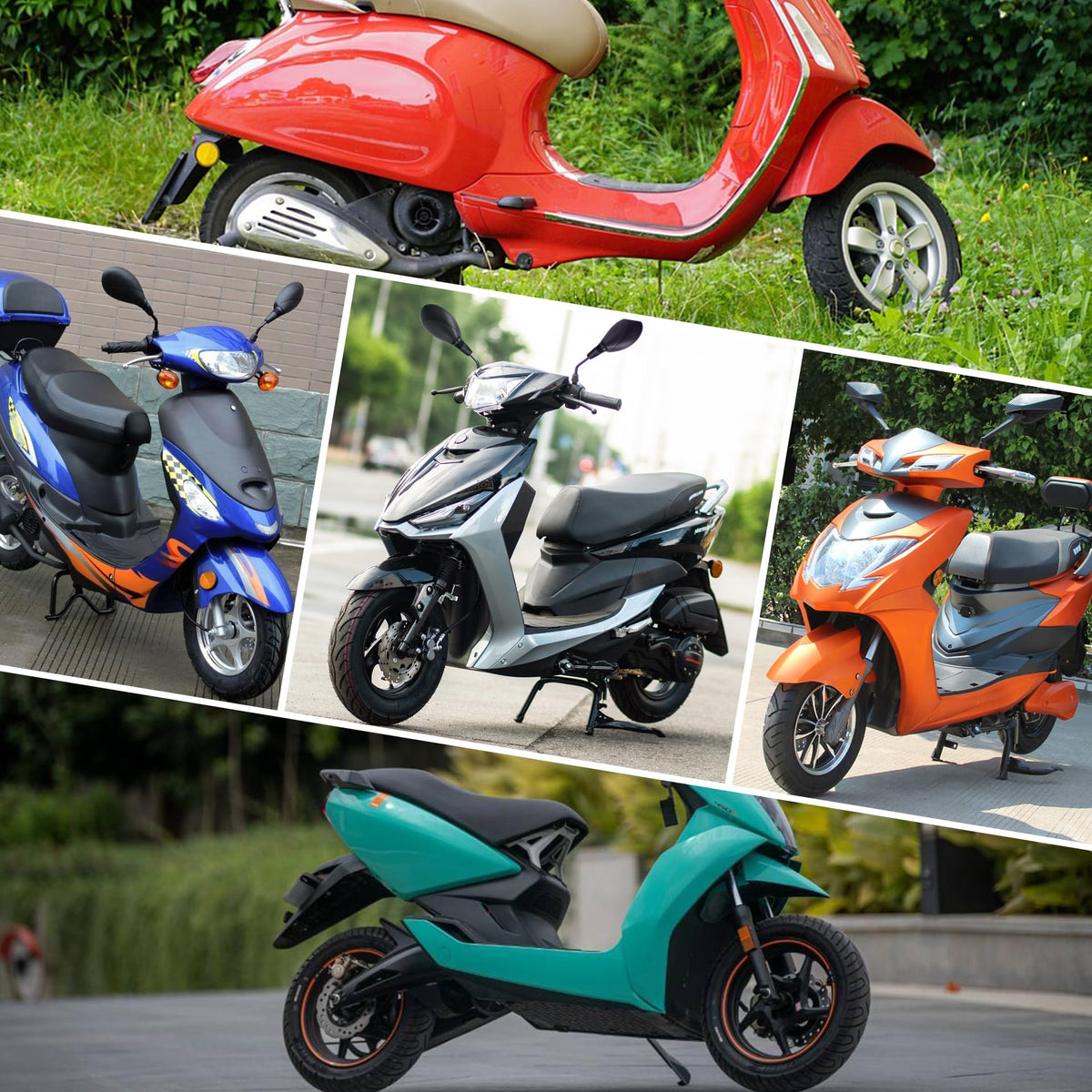 WEIYINGSI tires mounted on a commuter scooter in urban setting, highlighting durability