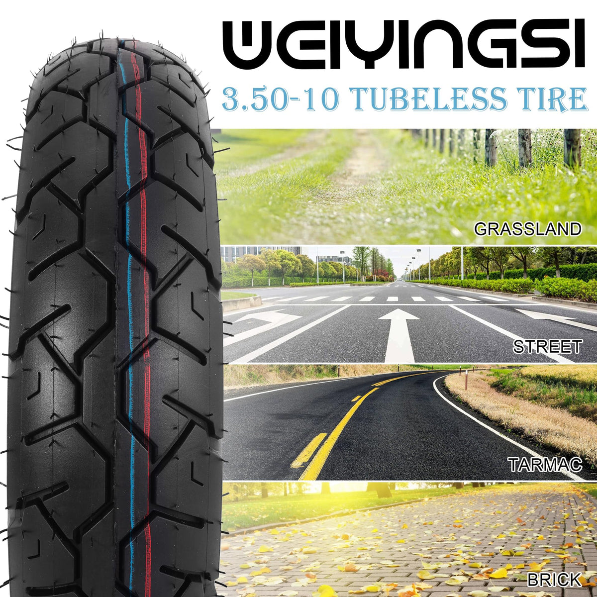 WEIYINGSI sidewall detail showing size and rating for easy verification