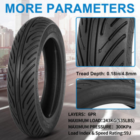 WEIYINGSI sidewall showing 90/90-12 marking and load-speed information for correct sizing