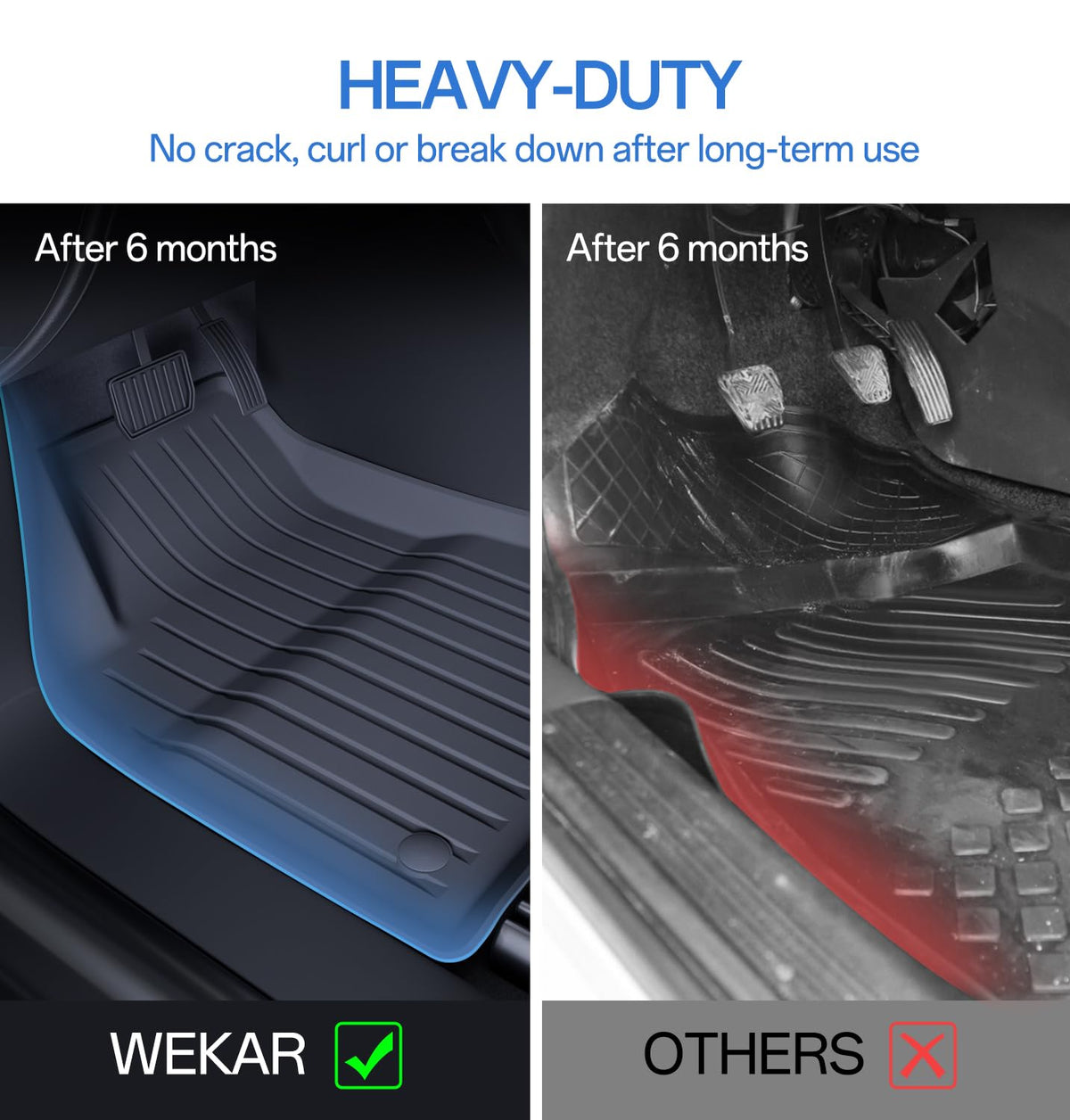 Wekar cargo liner blocking spills and debris in Tesla Model 3 trunk