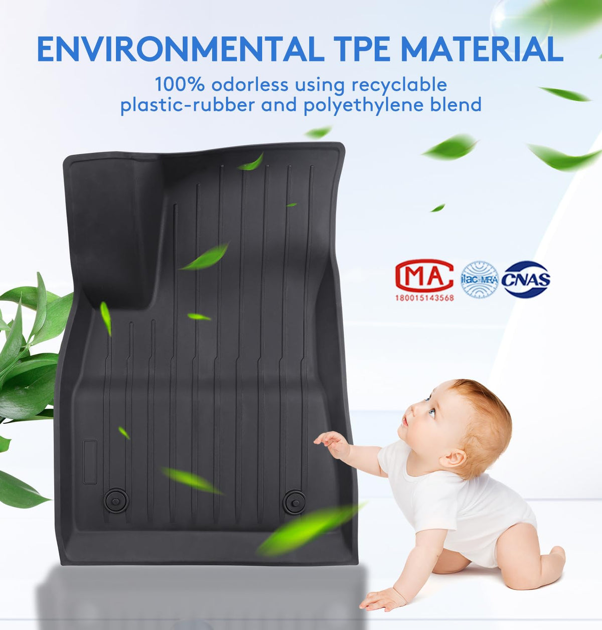 Wekar mats in Tesla Model 3 Highland interior demonstrating clean, protected cabin