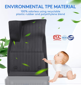 Wekar mats in Tesla Model 3 Highland interior demonstrating clean, protected cabin