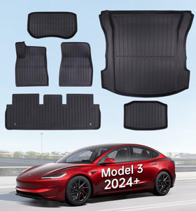 Wekar front mats fitted in Model 3 Highland providing precise protection