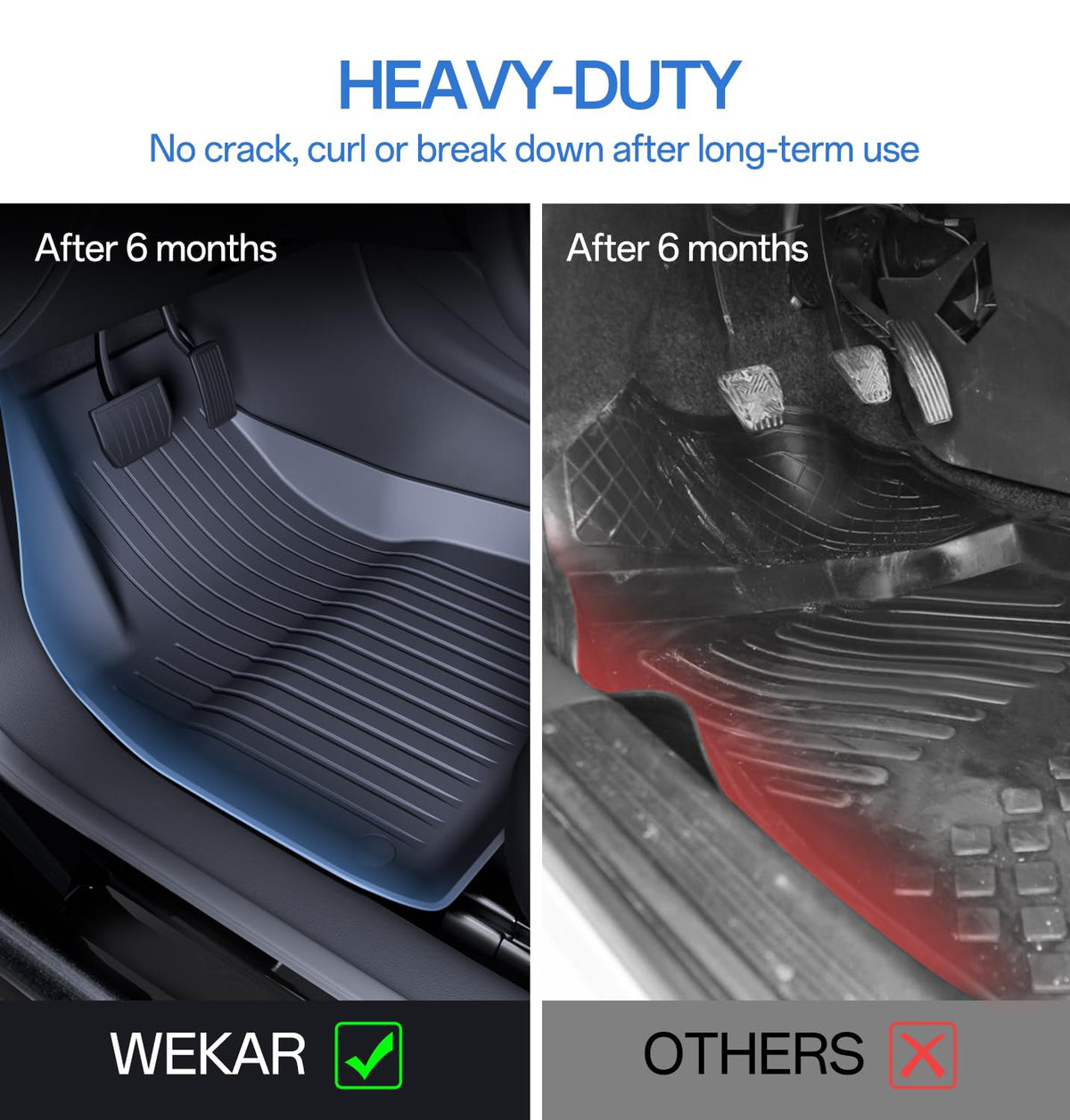 Wekar rear row liner installed showing edge-to-edge protection for back seats