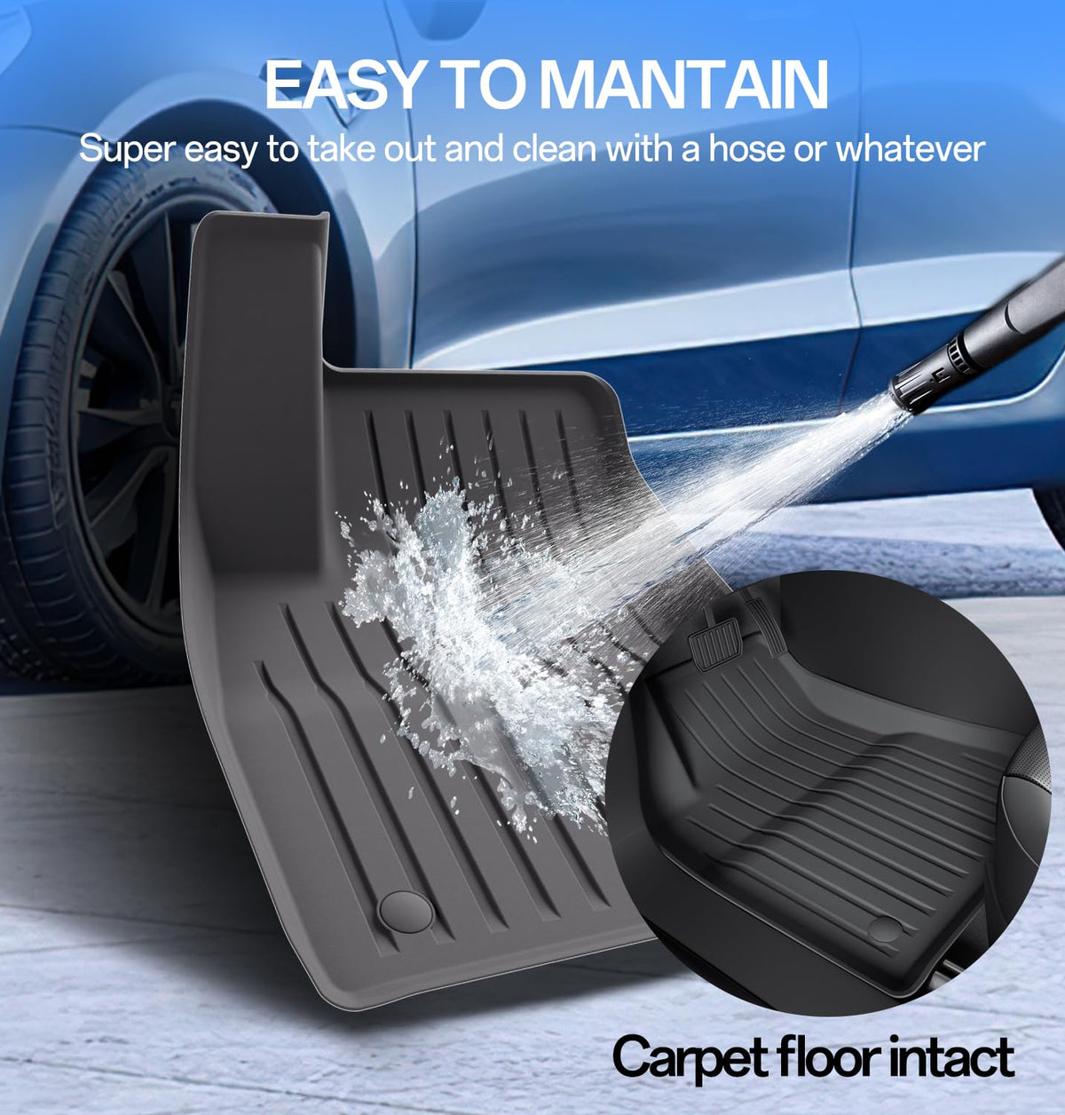 Wekar sub-trunk mat protecting underfloor storage from moisture