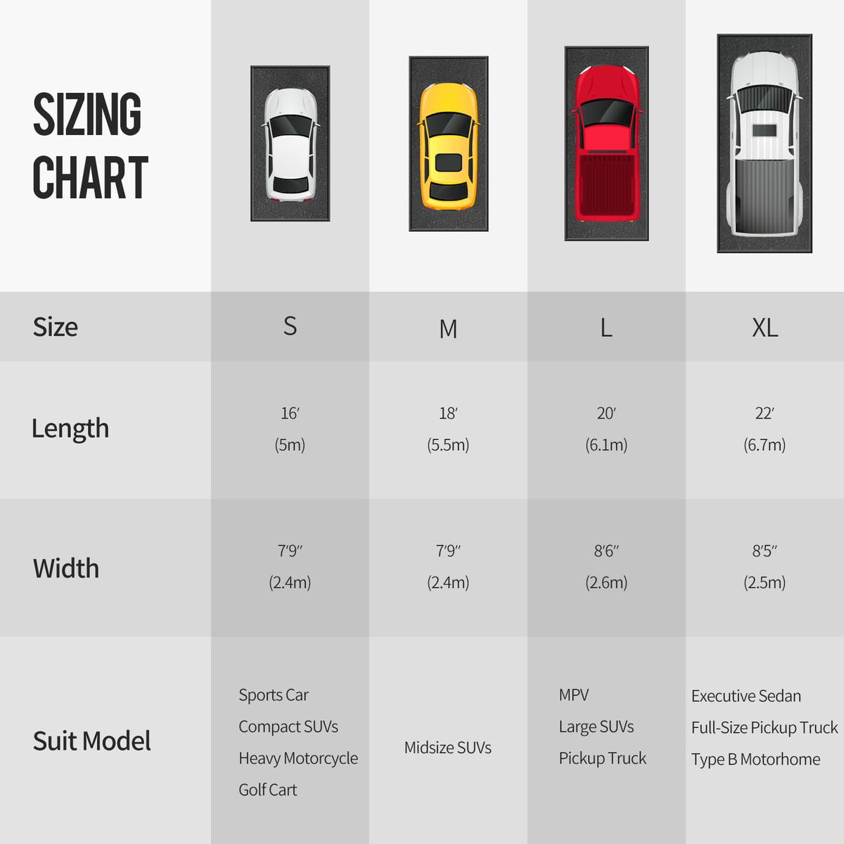 WELKIN mat in garage under SUV showing floor protection and fit