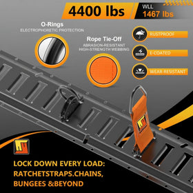 Wellmax installed rails inside enclosed trailer, provides flexible cargo anchoring