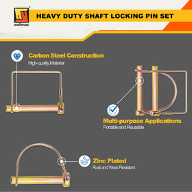 Wellmax pin securing a trailer jack wheel showing reliable support and stability