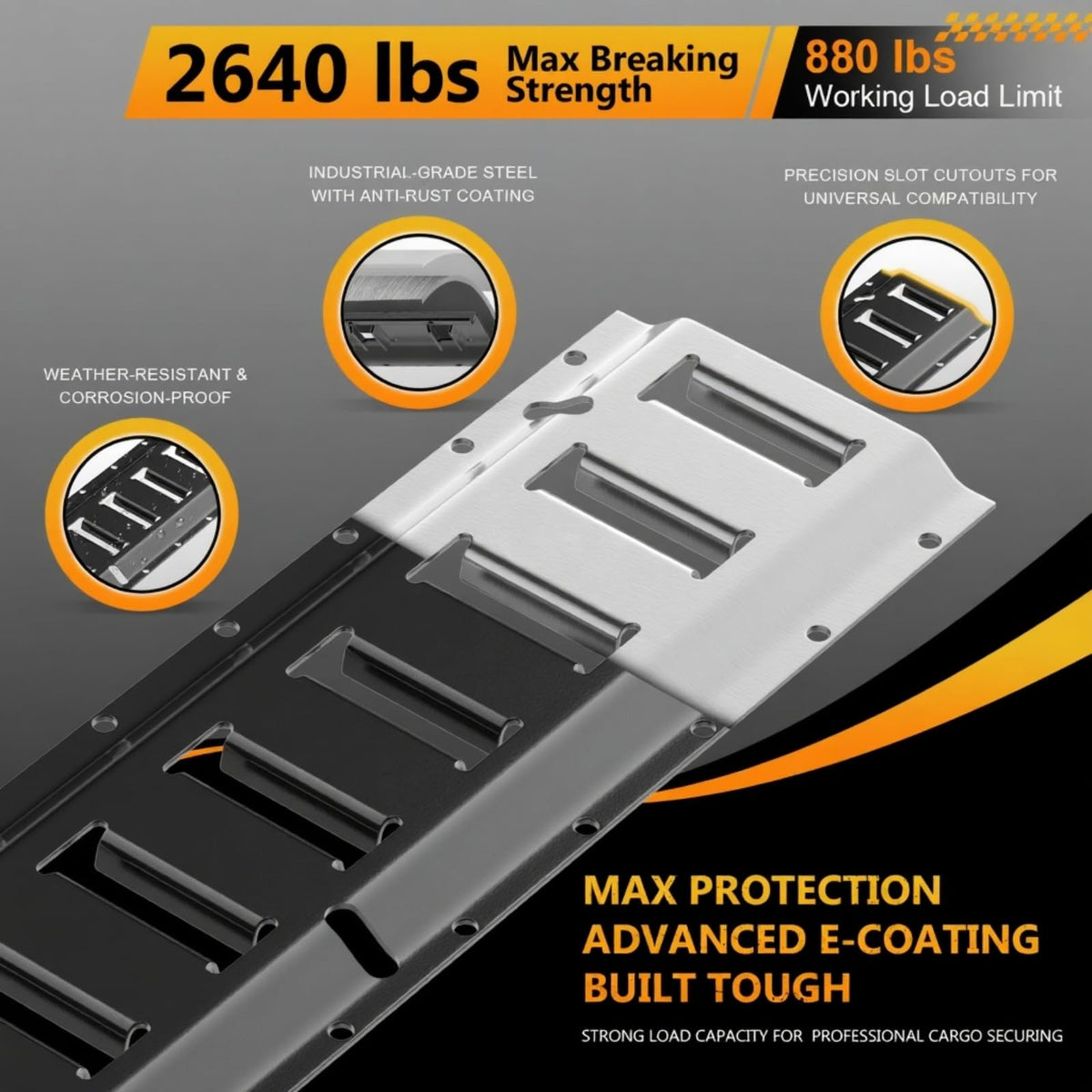 Wellmax heavy-duty ratchet straps and O-rings displayed, ensures secure tie-downs