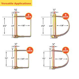 Wellmax comparison of 1/4, 5/16 and 3/8 inch pins for selecting correct diameter