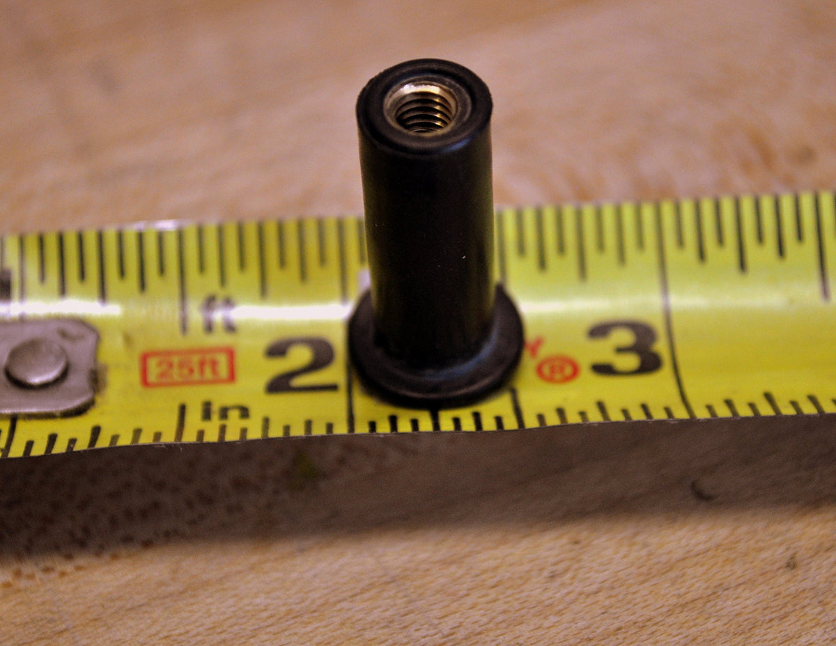 Wellnuts satin black 18-8 screw closeup showing corrosion resistance and no paint flaking