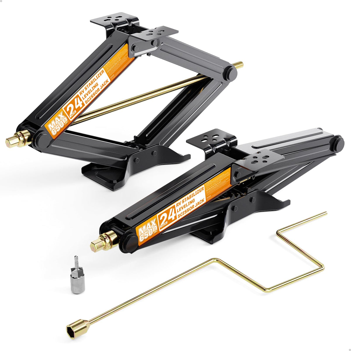 WELLUCK front view of jack set showing compact packaging and durable build benefits