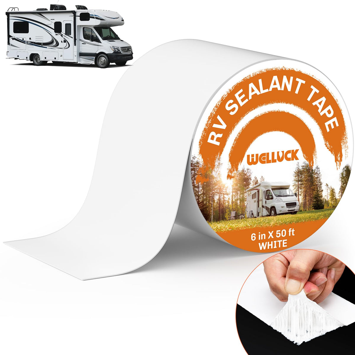 WELLUCK front packaging showing 6x50ft roll and clear product benefit