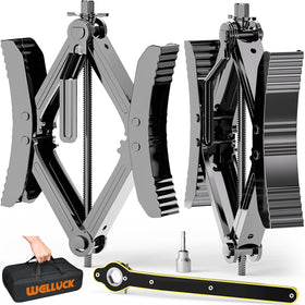 WELLUCK front packaging view showing two chocks and storage bag for easy transport