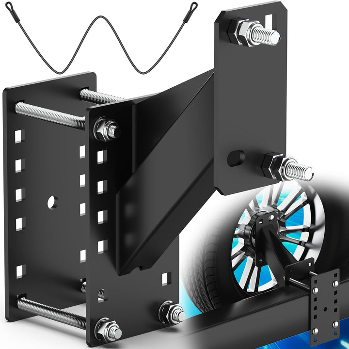 WELLUCK front view of mounted spare tire carrier showing solid support