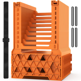 WELLUCK front view of assembled blaze orange support for fast setup