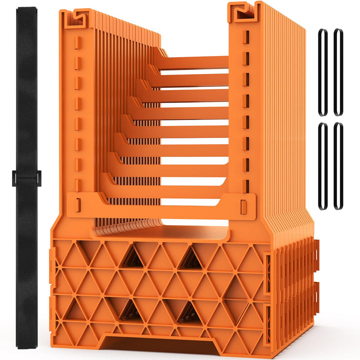 WELLUCK front view of assembled blaze orange support for fast setup