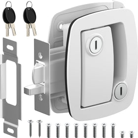 WELLUCK front paddle lock on door showing sturdy metal face and sleek handle