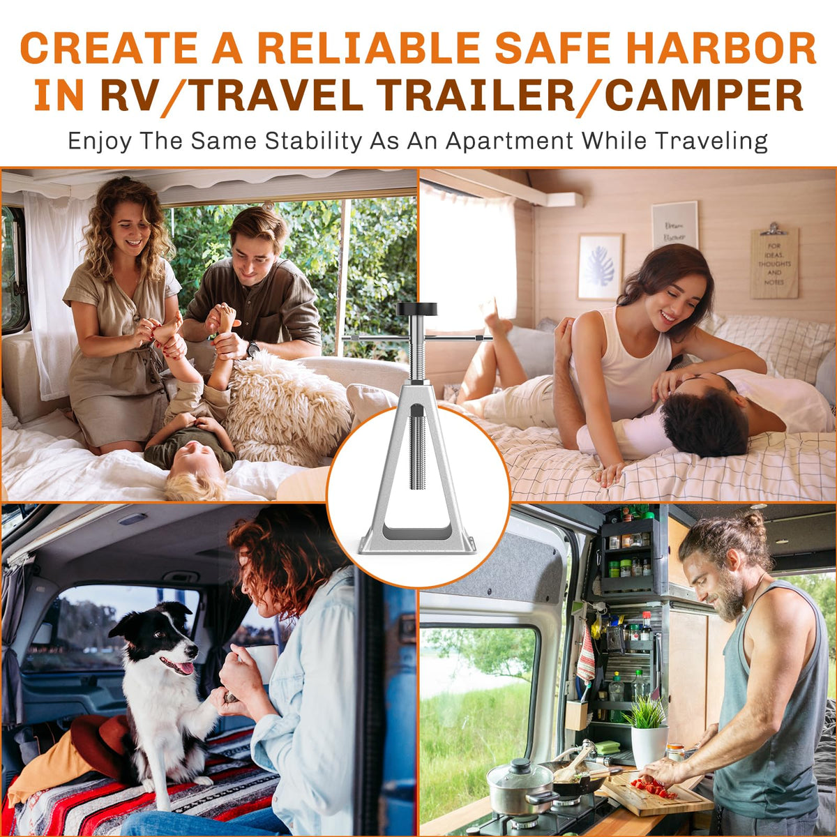 WELLUCK RV stabilized at a campsite showing improved comfort and steadiness